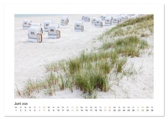 Strandkorb Idylle (Tischkalender 2026 DIN A5 quer), CALVENDO Monatskalender
