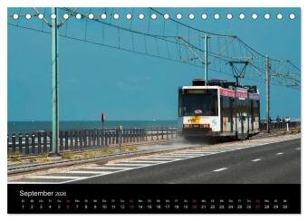 Kusttram Belgien (Tischkalender 2026 DIN A5 quer), CALVENDO Monatskalender