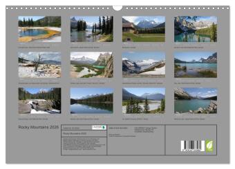 Rocky Mountains 2026 (Wandkalender 2026 DIN A3 quer), CALVENDO Monatskalender
