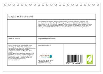 Magisches Indianerland (Tischkalender 2026 DIN A5 quer), CALVENDO Monatskalender