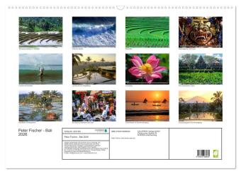Peter Fischer - Bali 2026 (Wandkalender 2026 DIN A2 quer), CALVENDO Monatskalender