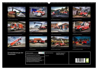 Einsatzfahrzeuge der Feuerwehr (hochwertiger Premium Wandkalender 2026 DIN A2 quer), Kunstdruck in Hochglanz