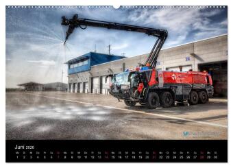 Einsatzfahrzeuge der Feuerwehr (hochwertiger Premium Wandkalender 2026 DIN A2 quer), Kunstdruck in Hochglanz