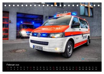 Einsatzfahrzeuge der Feuerwehr (Tischkalender 2026 DIN A5 quer), CALVENDO Monatskalender