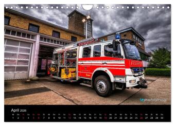 Einsatzfahrzeuge der Feuerwehr (Wandkalender 2026 DIN A4 quer), CALVENDO Monatskalender