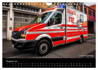 Einsatzfahrzeuge der Feuerwehr (Wandkalender 2026 DIN A4 quer), CALVENDO Monatskalender