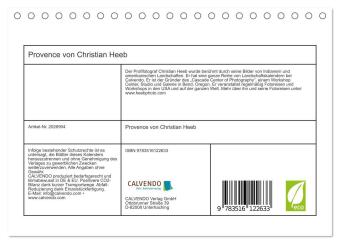 Provence von Christian Heeb (Tischkalender 2026 DIN A5 quer), CALVENDO Monatskalender