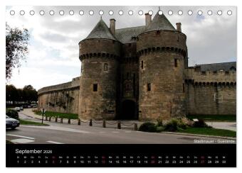 Bretagne - Zwischen Meer und Geschichte (Tischkalender 2026 DIN A5 quer), CALVENDO Monatskalender