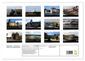 Bretagne - Zwischen Meer und Geschichte (hochwertiger Premium Wandkalender 2026 DIN A2 quer), Kunstdruck in Hochglanz
