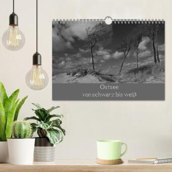 Ostsee - von schwarz bis weiß (Wandkalender 2026 DIN A4 quer), CALVENDO Monatskalender