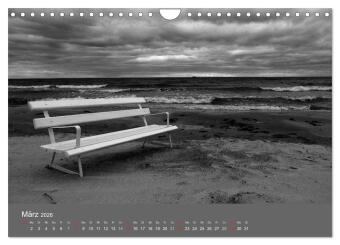 Ostsee - von schwarz bis weiß (Wandkalender 2026 DIN A4 quer), CALVENDO Monatskalender