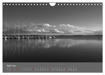 Ostsee - von schwarz bis weiß (Wandkalender 2026 DIN A4 quer), CALVENDO Monatskalender