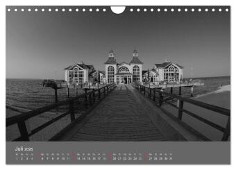 Ostsee - von schwarz bis weiß (Wandkalender 2026 DIN A4 quer), CALVENDO Monatskalender