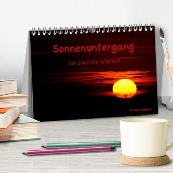 Sonnenuntergang (Tischkalender 2026 DIN A5 quer), CALVENDO Monatskalender