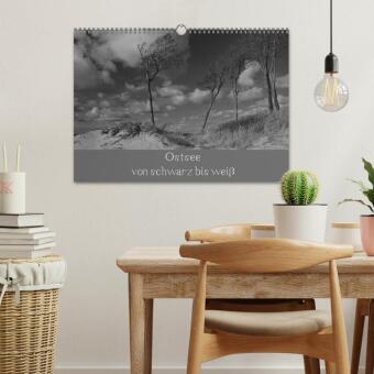 Ostsee - von schwarz bis weiß (Wandkalender 2026 DIN A3 quer), CALVENDO Monatskalender