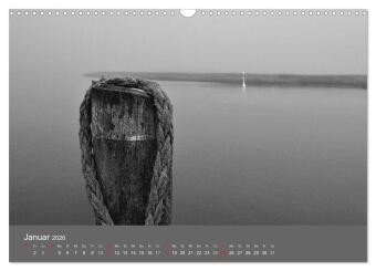 Ostsee - von schwarz bis weiß (Wandkalender 2026 DIN A3 quer), CALVENDO Monatskalender