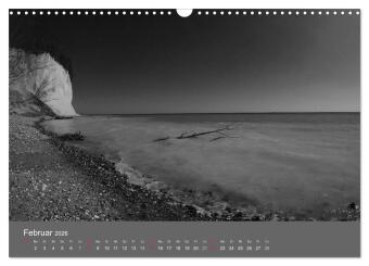 Ostsee - von schwarz bis weiß (Wandkalender 2026 DIN A3 quer), CALVENDO Monatskalender