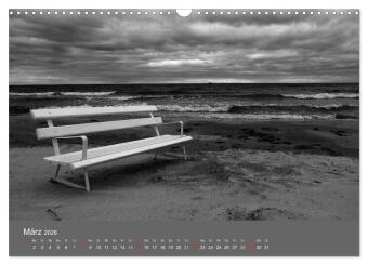 Ostsee - von schwarz bis weiß (Wandkalender 2026 DIN A3 quer), CALVENDO Monatskalender