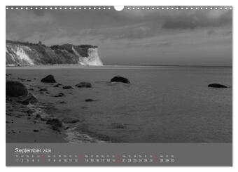 Ostsee - von schwarz bis weiß (Wandkalender 2026 DIN A3 quer), CALVENDO Monatskalender