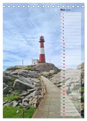 Skandinavien entdecken - Von Schweden nach Norwegen mit dem Wohnmobil (Tischkalender 2026 DIN A5 hoch), CALVENDO Monatskalender