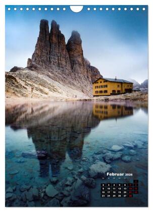 Dolomiten - Reise um die bleichen Berge zu entdecken (Wandkalender 2026 DIN A4 hoch), CALVENDO Monatskalender