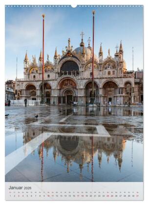 Venezia - La Serenissima repubblica (hochwertiger Premium Wandkalender 2026 DIN A2 hoch), Kunstdruck in Hochglanz