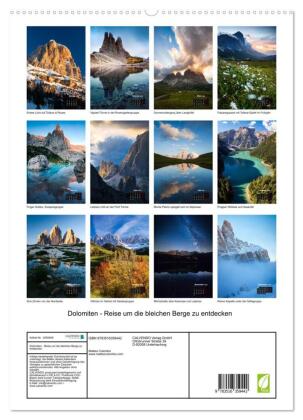 Dolomiten - Reise um die bleichen Berge zu entdecken (hochwertiger Premium Wandkalender 2026 DIN A2 hoch), Kunstdruck in Hochglanz