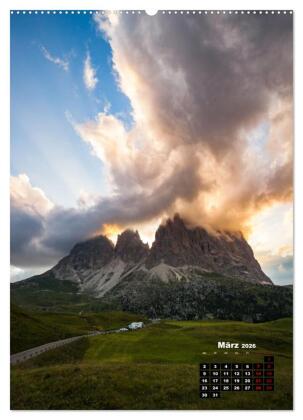 Dolomiten - Reise um die bleichen Berge zu entdecken (hochwertiger Premium Wandkalender 2026 DIN A2 hoch), Kunstdruck in Hochglanz