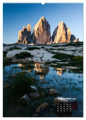 Dolomiten - Reise um die bleichen Berge zu entdecken (hochwertiger Premium Wandkalender 2026 DIN A2 hoch), Kunstdruck in Hochglanz