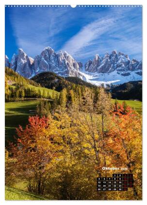 Dolomiten - Reise um die bleichen Berge zu entdecken (hochwertiger Premium Wandkalender 2026 DIN A2 hoch), Kunstdruck in Hochglanz