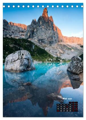 Dolomiten - Reise um die bleichen Berge zu entdecken (Tischkalender 2026 DIN A5 hoch), CALVENDO Monatskalender