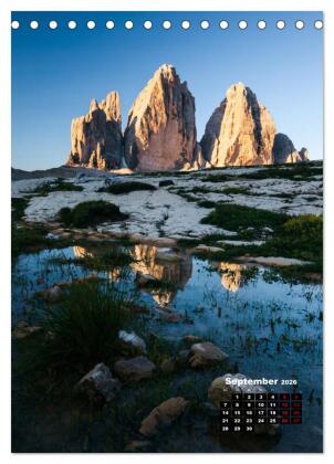 Dolomiten - Reise um die bleichen Berge zu entdecken (Tischkalender 2026 DIN A5 hoch), CALVENDO Monatskalender