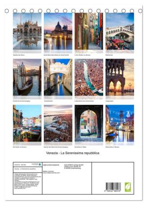 Venezia - La Serenissima repubblica (Tischkalender 2026 DIN A5 hoch), CALVENDO Monatskalender