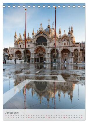 Venezia - La Serenissima repubblica (Tischkalender 2026 DIN A5 hoch), CALVENDO Monatskalender
