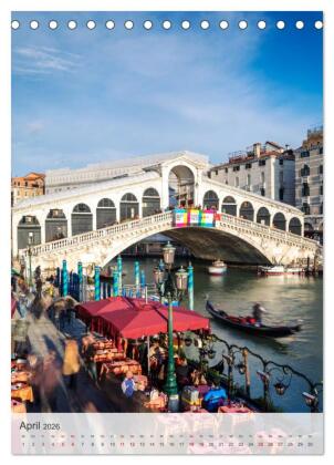 Venezia - La Serenissima repubblica (Tischkalender 2026 DIN A5 hoch), CALVENDO Monatskalender