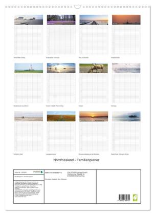 Nordfriesland - Familienplaner (Wandkalender 2026 DIN A2 hoch), CALVENDO Monatskalender