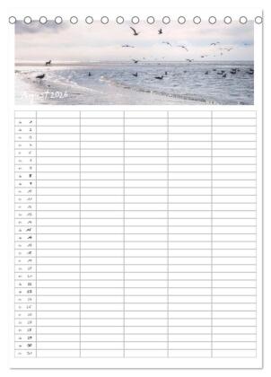 Nordfriesland - Familienplaner (Tischkalender 2026 DIN A5 hoch), CALVENDO Monatskalender