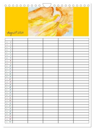 Engelhafter Familienplaner (Wandkalender 2026 DIN A4 hoch), CALVENDO Monatskalender