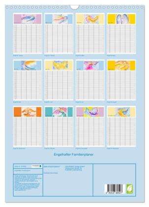 Engelhafter Familienplaner (Wandkalender 2026 DIN A3 hoch), CALVENDO Monatskalender