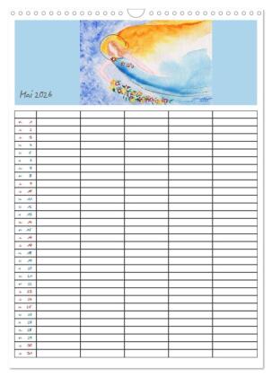 Engelhafter Familienplaner (Wandkalender 2026 DIN A3 hoch), CALVENDO Monatskalender