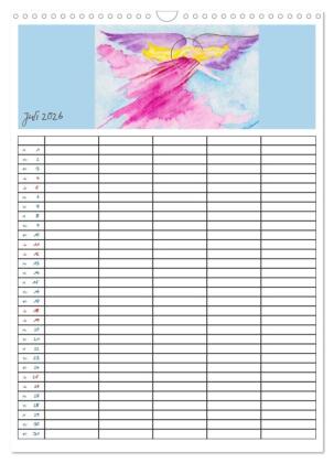 Engelhafter Familienplaner (Wandkalender 2026 DIN A3 hoch), CALVENDO Monatskalender