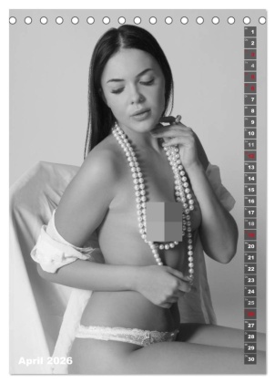 EROTIK FOTOART SEXY GIRLS (Tischkalender 2026 DIN A5 hoch), CALVENDO Monatskalender