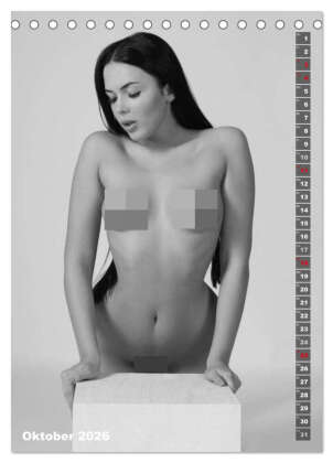 EROTIK FOTOART SEXY GIRLS (Tischkalender 2026 DIN A5 hoch), CALVENDO Monatskalender