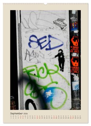 Berlin Love Streetart (Wandkalender 2026 DIN A2 hoch), CALVENDO Monatskalender