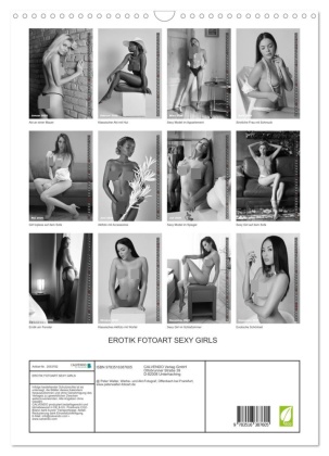 EROTIK FOTOART SEXY GIRLS (Wandkalender 2026 DIN A3 hoch), CALVENDO Monatskalender