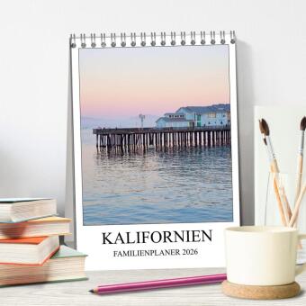 Kalifornien - Familienplaner 2026 (Tischkalender 2026 DIN A5 hoch), CALVENDO Monatskalender