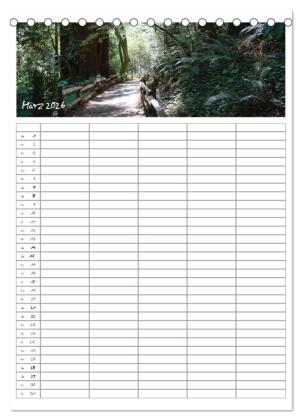 Kalifornien - Familienplaner 2026 (Tischkalender 2026 DIN A5 hoch), CALVENDO Monatskalender