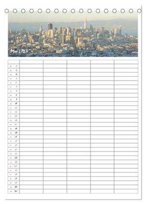 Kalifornien - Familienplaner 2026 (Tischkalender 2026 DIN A5 hoch), CALVENDO Monatskalender