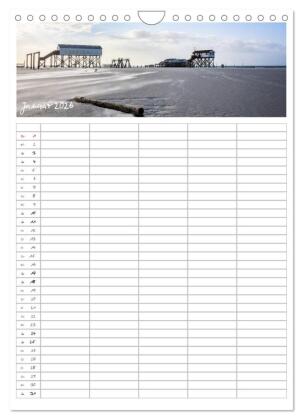 Nordfriesland - Familienplaner (Wandkalender 2026 DIN A4 hoch), CALVENDO Monatskalender