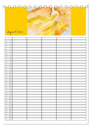 Engelhafter Familienplaner (Tischkalender 2026 DIN A5 hoch), CALVENDO Monatskalender